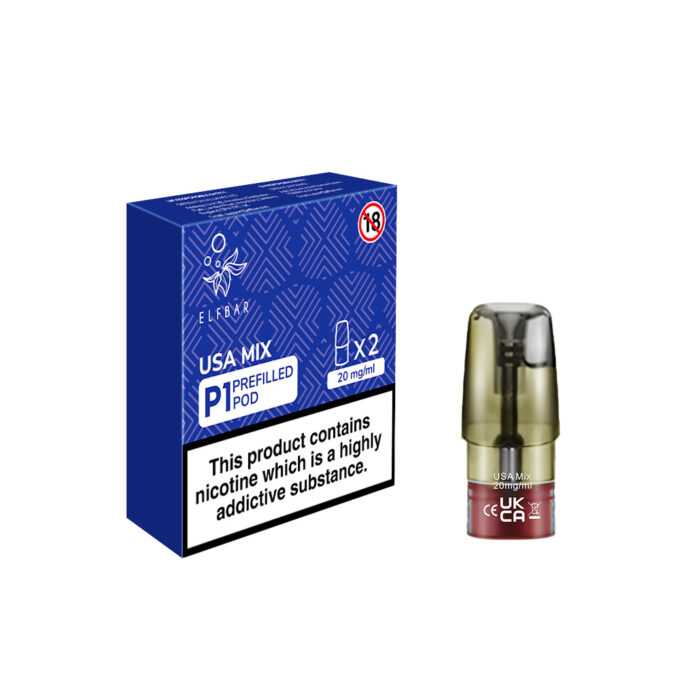 20mg (2%) Elf Bar P1 Replacement Pods usa mix