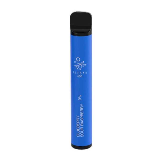 0mg ELF Bar 600 (0% Nicotine Free) blueberry sour raspberries