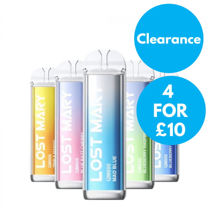 20mg ELF Bar Lost Mary QM600 clearance 4 for £10