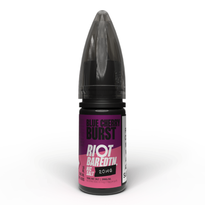 20mg Riot E-liquid BAR EDTN 10ml Nic Salts (50VG/50PG) blue cherry burst