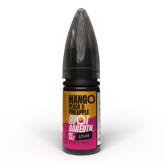 20mg Riot E-liquid BAR EDTN 10ml Nic Salts (50VG/50PG) mango peach pineapple