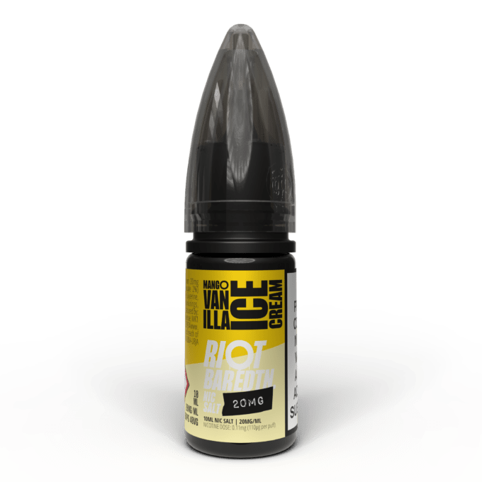 20mg Riot E-liquid BAR EDTN 10ml Nic Salts (50VG/50PG) mango vanilla ice cream