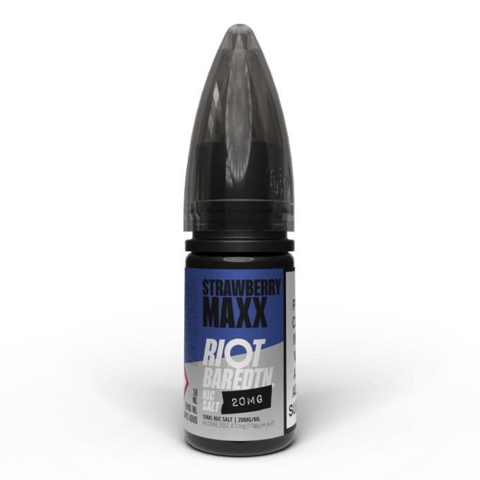 20mg Riot E-liquid BAR EDTN 10ml Nic Salts (50VG/50PG) strawberry max
