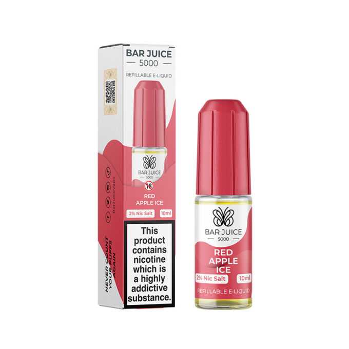 20mg (2%) Bar Juice 5000 10ml Nic Salt red apple ice
