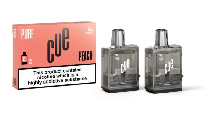 Cue Vapor replacement pods peach