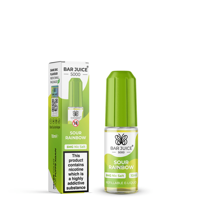 sour rainbow 5mg bar juice 5000