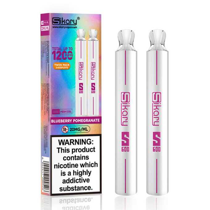 20mg SKE Sikary S600 Twin Pack Disposable Vapes