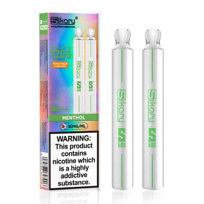 20mg SKE Sikary S600 Twin Pack Disposable Vapes