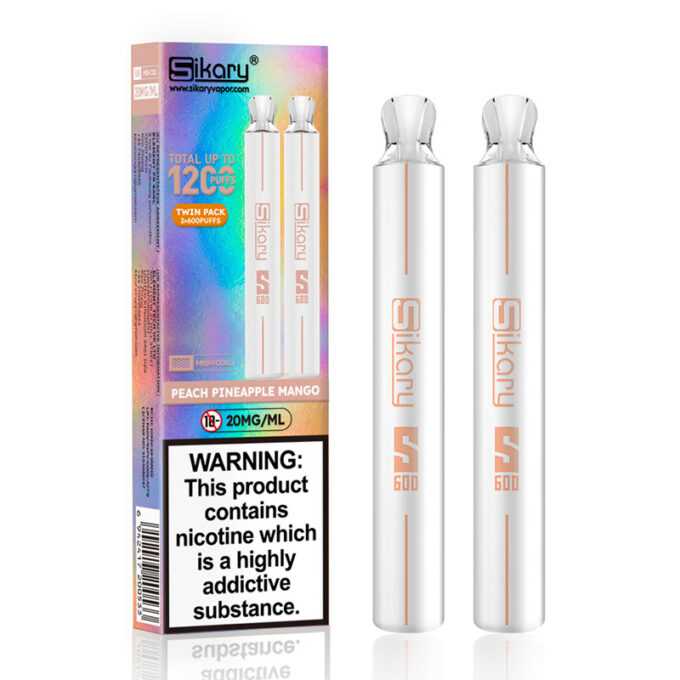20mg SKE Sikary S600 Twin Pack Disposable Vapes