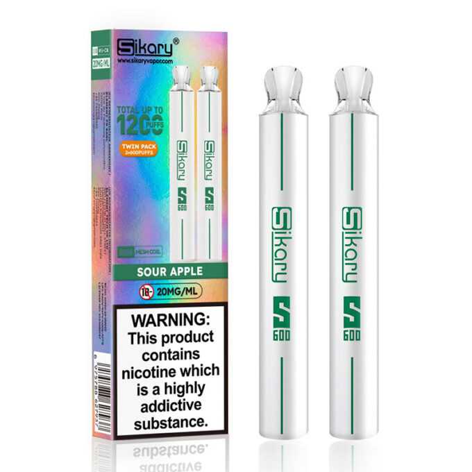20mg SKE Sikary S600 Twin Pack Disposable Vapes