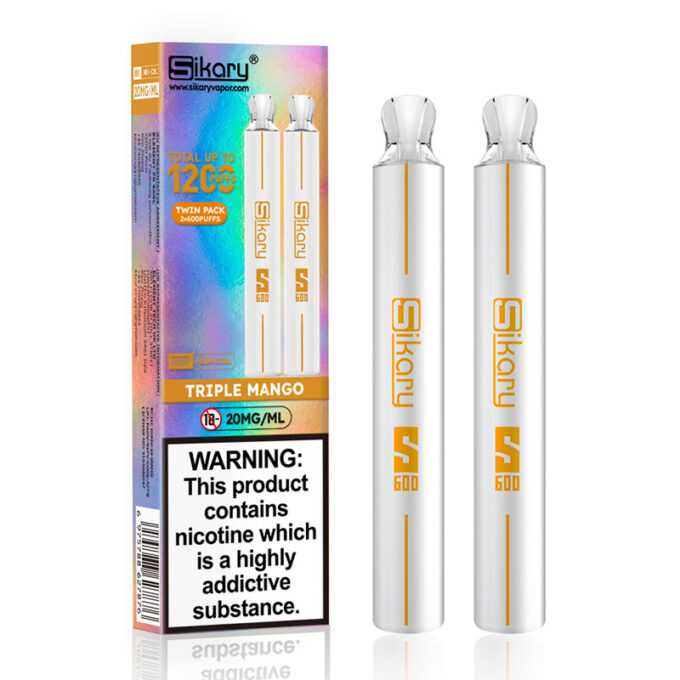 20mg SKE Sikary S600 Twin Pack Disposable Vapes