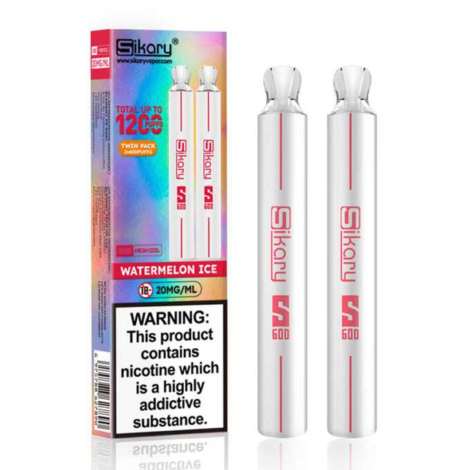 20mg SKE Sikary S600 Twin Pack Disposable Vapes