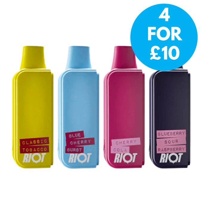 Riot connex pods 4 for £10