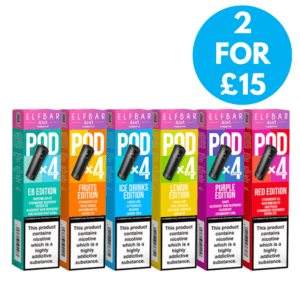 Elf Bar 4-In-1 Prefilled Replacement Pods (Pack Of 4)